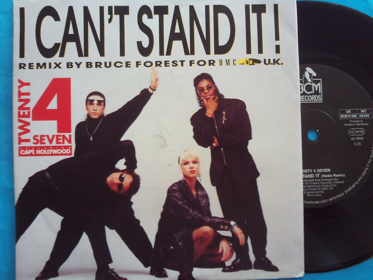 sunshine pop single of the day : 

Twenty 4 Seven Featuring Capt. Hollywood – I Can't Stand It!  

(UK BCM Records #vinyl 7' 45) 

released in September 1990; reached number 9 

youtu.be/SIG1vmHalUw 

#nineties #pop #eurohouse #Netherlands #vocal #sunshine #groove #90smusic