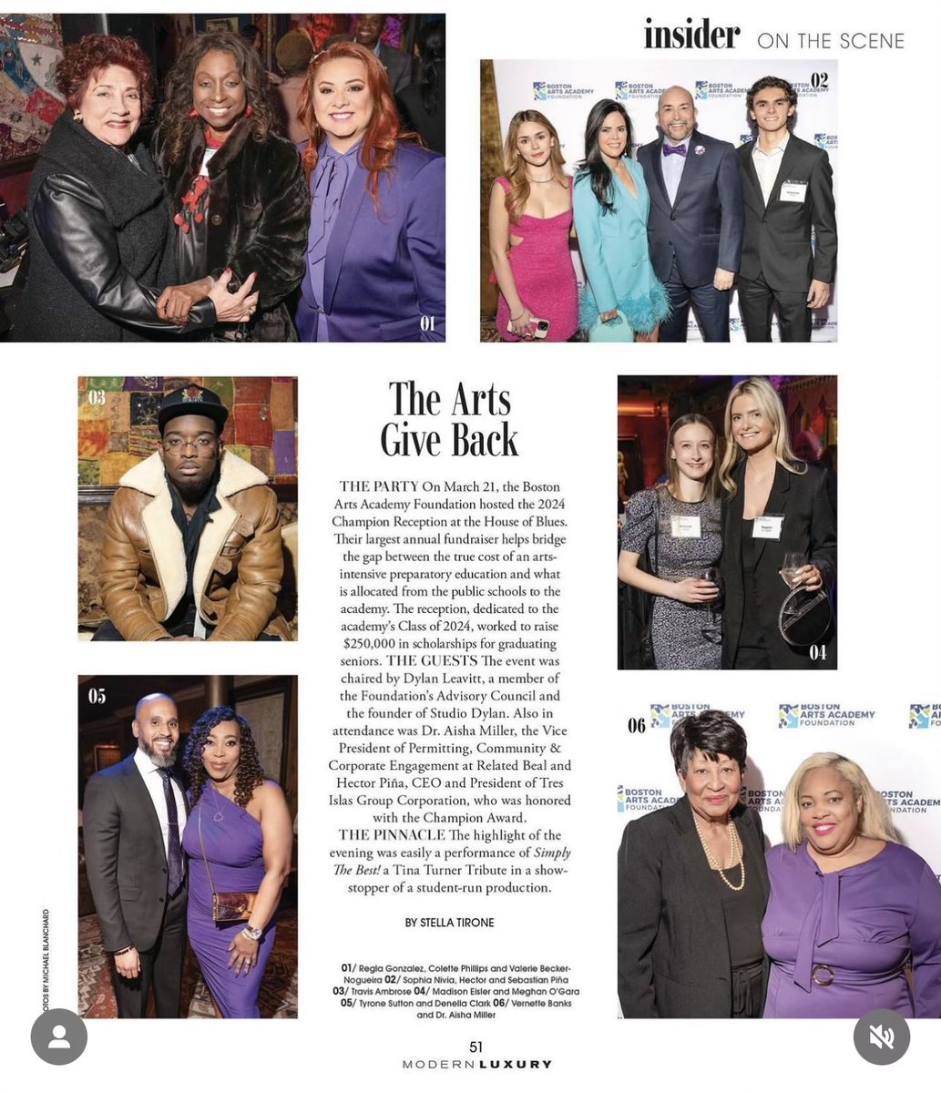 Thank you to Michael Blanchard and @bostoncommag for featuring our 2024 Champion Reception!  @DenellaClark