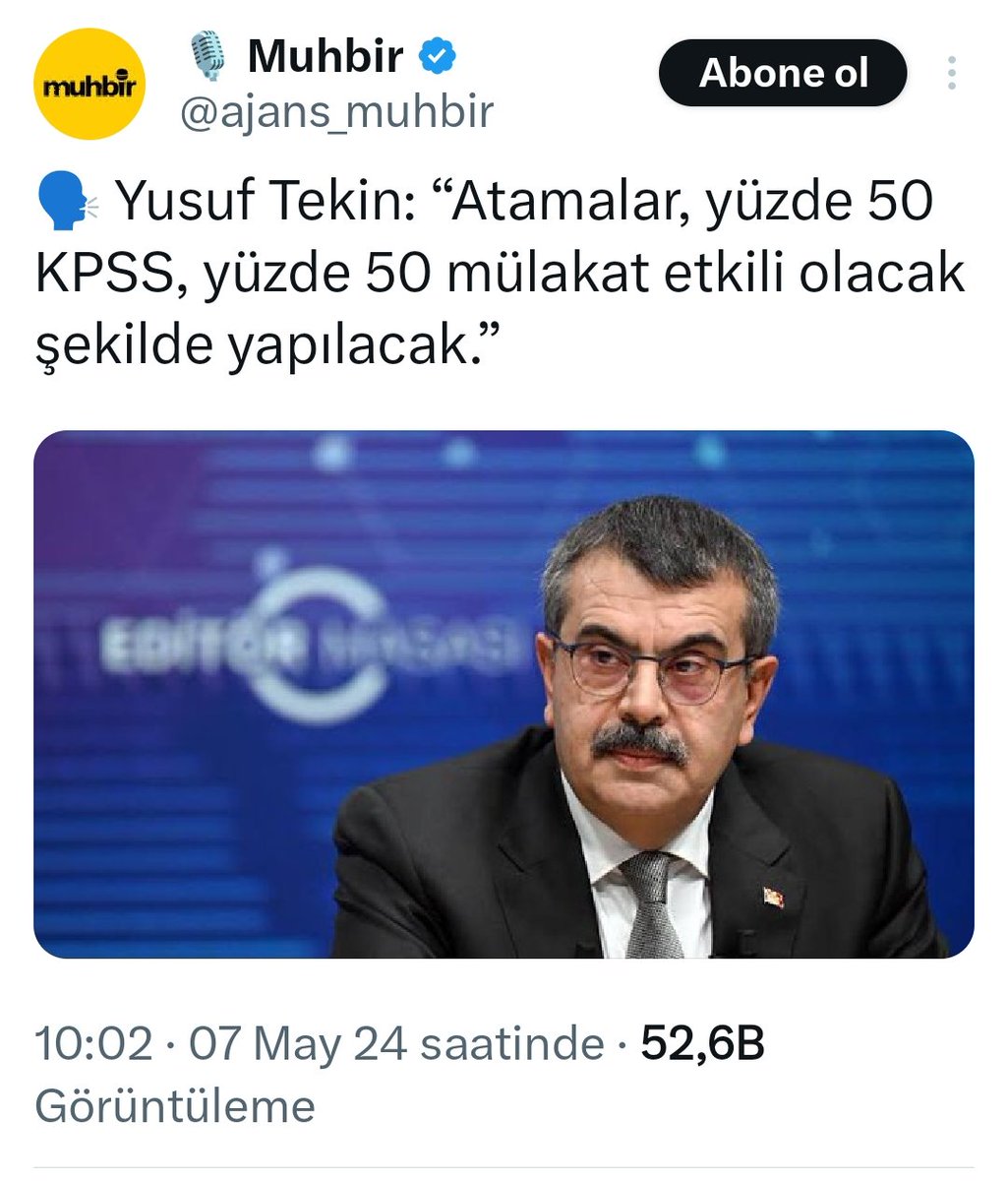 Milli Eğitim Bakanlığı branşlara göre öğretmen atamaları: ✍️İlköğretim Matematik : 174 ✍️Arapça : 262 ✍️Din Kültürü : 1.594 Geçmiş olsun güzel ülkem :(((