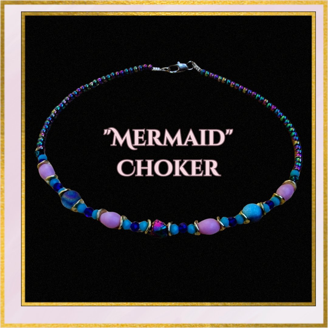 Mermaid Choker, Inches in length ✨👑✨
trinketsbytiscia.etsy.com/listing/168700…
#choker #chokernecklace #etsy #etsyshop #etsyseller #handmadejewelry
