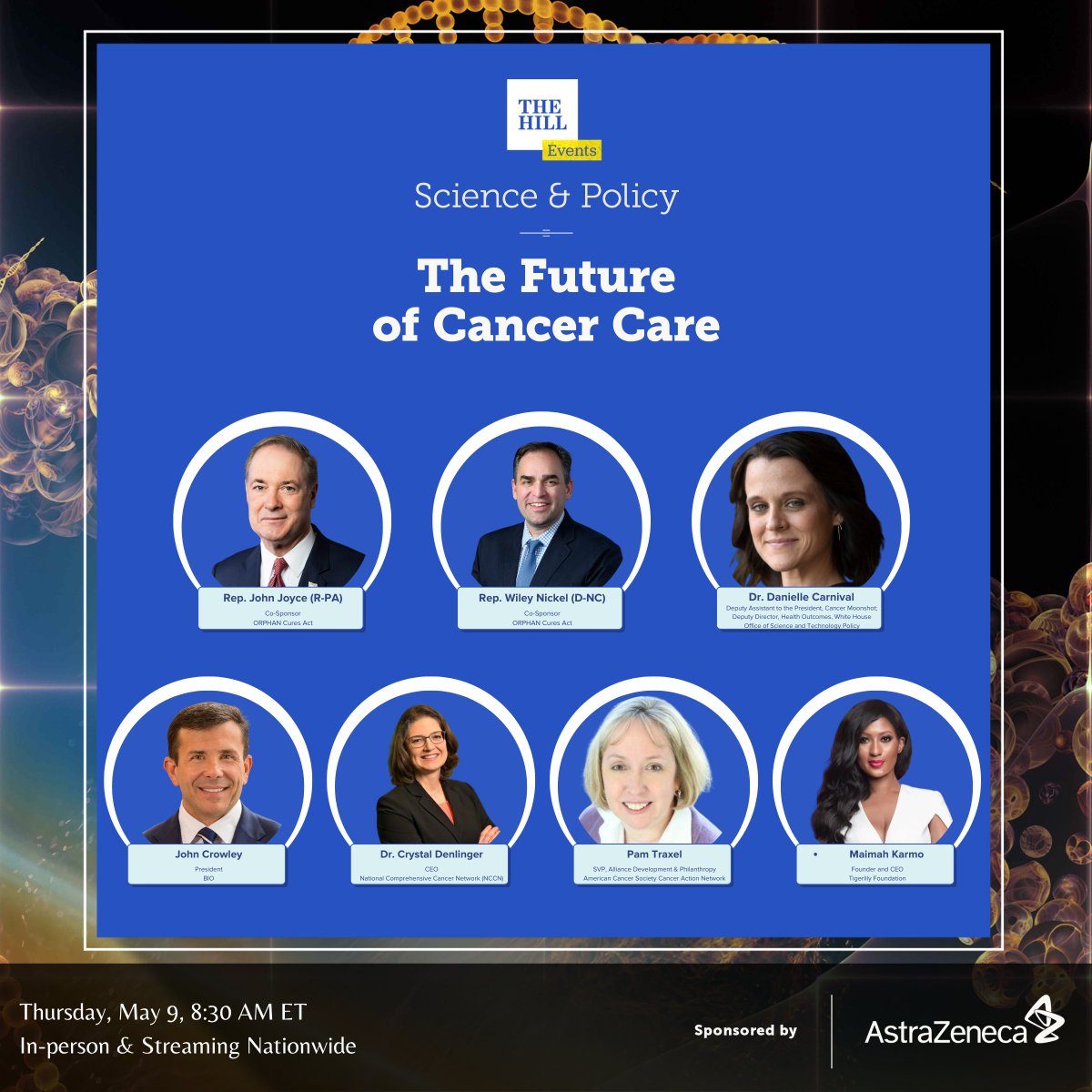 BIO President & CEO John F. Crowley will speaking alongside some incredible individuals at The Hill's Science & Policy: The Future of Cancer Care Summit this Thursday, May 9th. thehill.com/events/4582615…