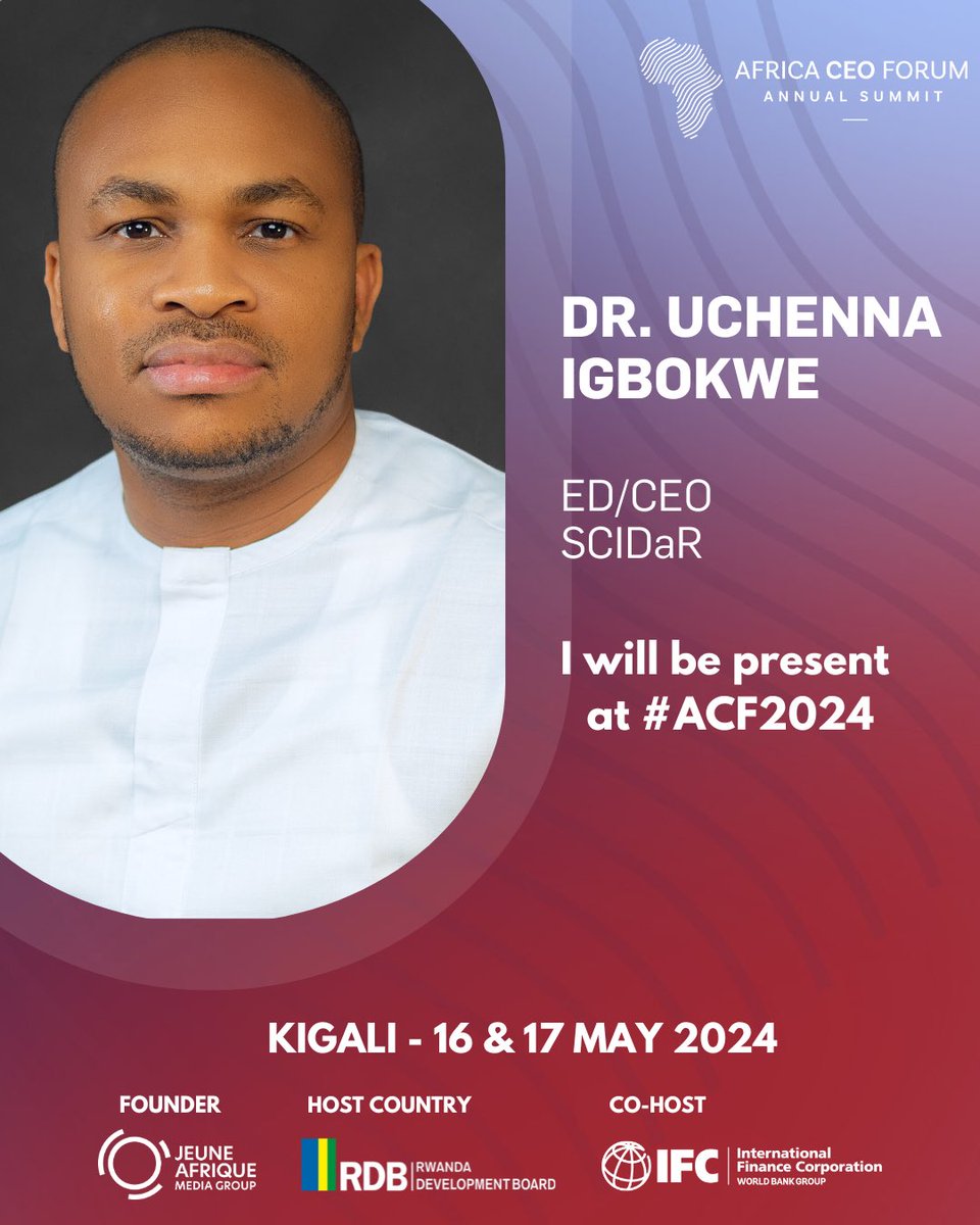 Exciting news! Uche Igbokwe, CEO of @SCIDaR_ and strategic lead of i3, will represent I3 Africa at the upcoming @africaceoforum in Kigali. Don’t miss this chance to connect with him for insights into the i3 project and our future plans. See you there! #ACF2024