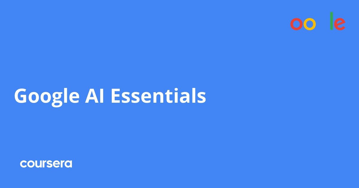 #ad Google #AI Essentials now available! #PromptEngineering, #LLM, #GenerativeAI, and more. Learn from experts at Google. Join to start the online course now.  Visit: imp.i384100.net/google-ai-esse…