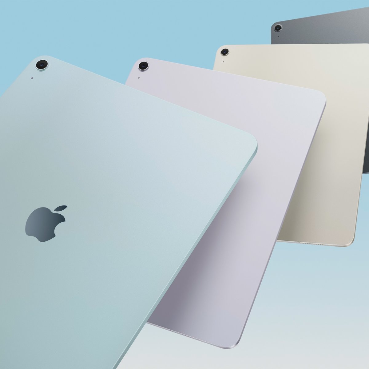 techsantos's tweet image. Nueva iPad air de 11 y 13 pulgadas
- Cámara de lado horizontal
- Procesador M2 50% más rápido que M1
- 4 colores, Morado, Azul, Starlight y Space Gray
- Wifi 6E