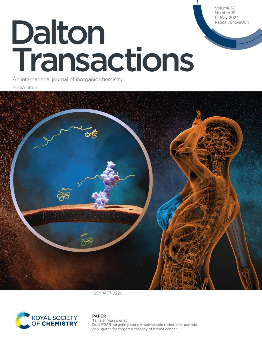 🔓On the front cover of this week's issue is #OpenAccess work from @Tania_S_Morais, João D. G. Correia & co on dual FGFR-targeting and pH-activatable ruthenium–peptide conjugates for targeted therapy of breast cancer, read it here👇 pubs.rsc.org/en/content/art… 📍 @ULisboa_