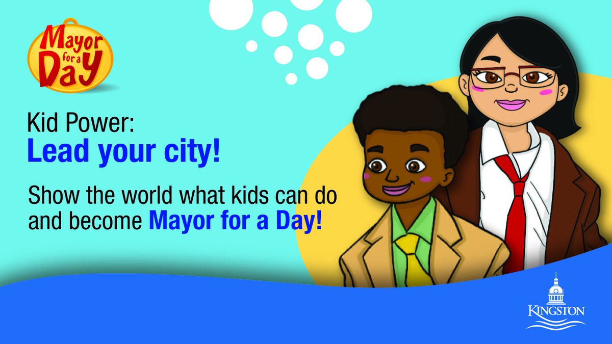 We’re looking for Grade 5 students who want to be changemakers and future leaders! Apply now for the Mayor for a Day program: getinvolved.cityofkingston.ca/mayor-for-a-day