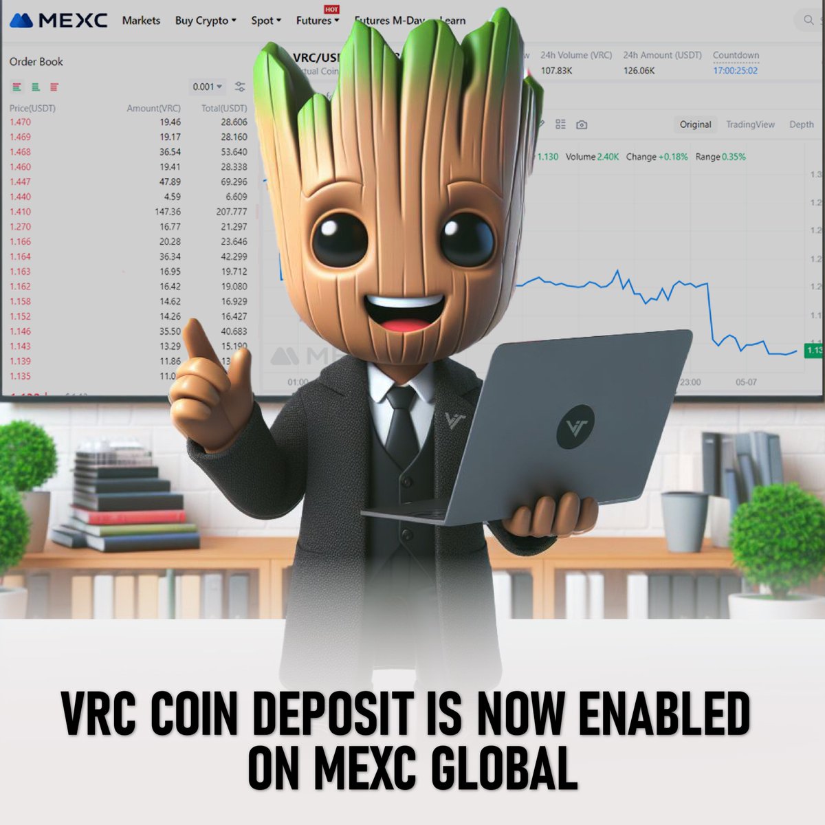 Breaking news! VRC Deposits are now open on MEXC Global starting at 7pm PKT. Act fast and dive into the excitement!

MEXC Global: 👉mexc.com/exchange/VRC_U…

#VRC #MEXCGlobal #CryptoDeposit #OpportunityKnocks #BlockchainNews #CryptoTrading #GetReadyNow #Trading #Staking #VRCCoin