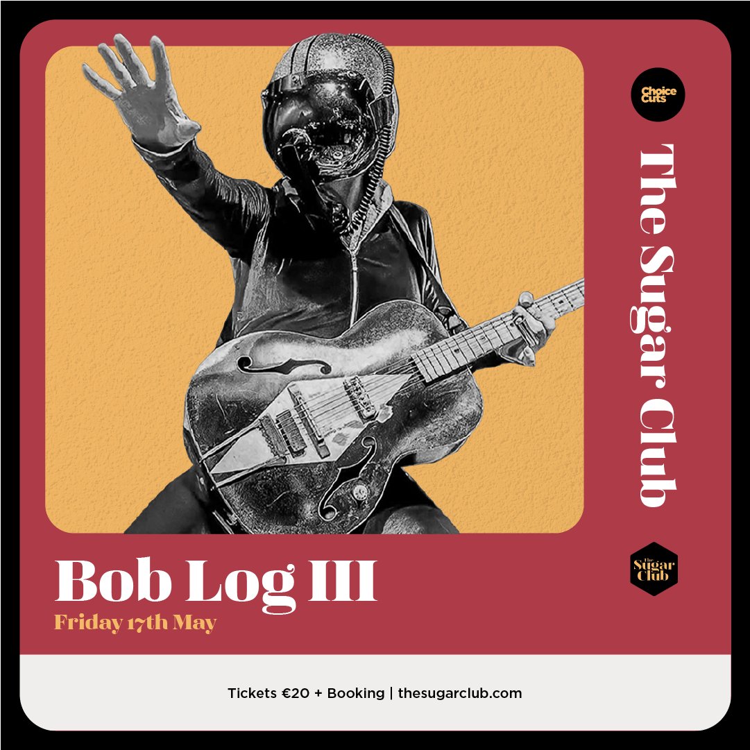 One man band, guitar, party, dance, mess.... that's Bob Log III! He will be in The Sugar Club this 17th of May, we are so excited to experience an incredible show! Tickets can be purchased through our website Doors: 7:30pm Tickets: €20 + Booking fee - bit.ly/TSC_BobLogIII