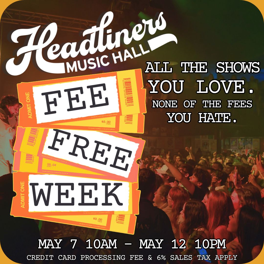 ⚡️ FEE FREE WEEK is live! ⚡️Hit the link to view our calendar and scope out what shows you want to scoop before this deal ends on Sunday! Let a friend know what's good! 👇 headlinerslouisville.com/events/?view=m… 🎫