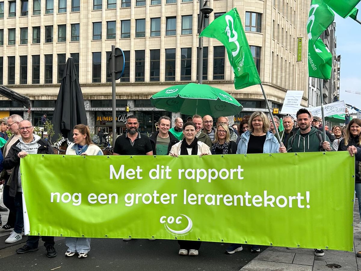 Het onderwijspersoneel heeft zijn stem laten horen vandaag! Meer dan 3500 mensen liepen vandaag door Antwerpen. Het onderwijs ziet geen graten in het rapport van de Commissie van Wijzen. Dat mag geen basis vormen voor een nieuw regeerakkoord. Onderwijs verdient échte oplossingen.