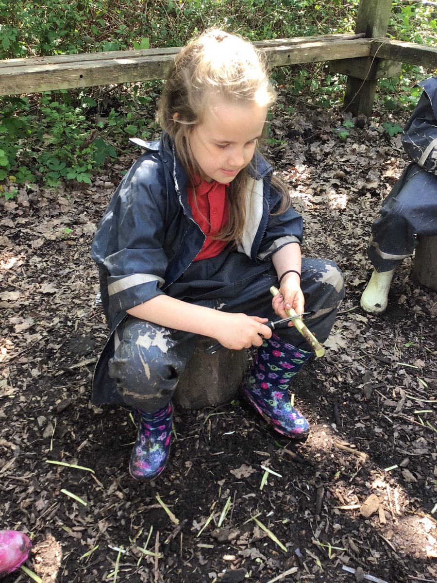 A few more pictures from our Forest school session and whittling with vegetable peeler. #yorkemeadprimaryschool #forestschool