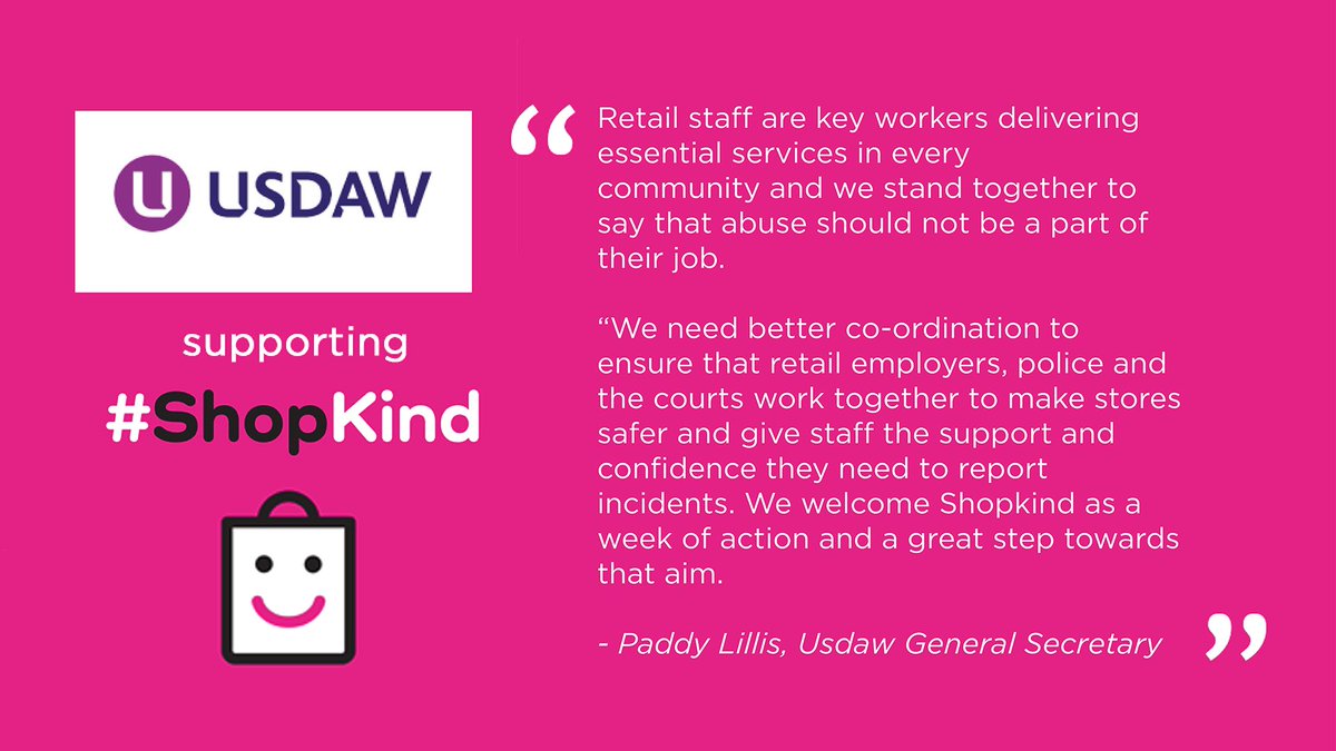 Thank you to @UsdawUnion for supporting ShopKind Week, taking place this week between 6th-10th May. You can also get involved! Visit nbcc.police.uk/business-suppo… for more information. #ShopKind