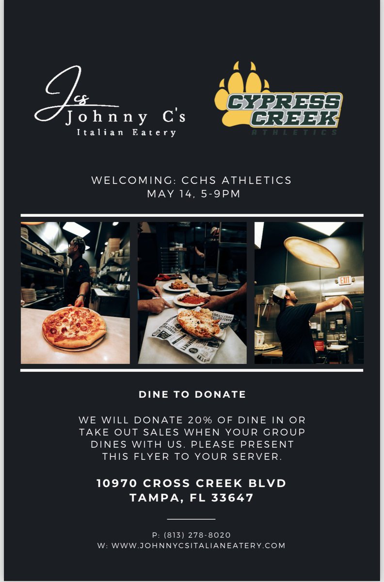 Save the Date:

- Athletics Spirit Night at Johnny Cs on 5-14-24
- Growler Awards, 5-22-24 

cchs.pasco.k12.fl.us/mform/view.php…

<a href="/TheCoyoteWay/">CypressCreek</a>