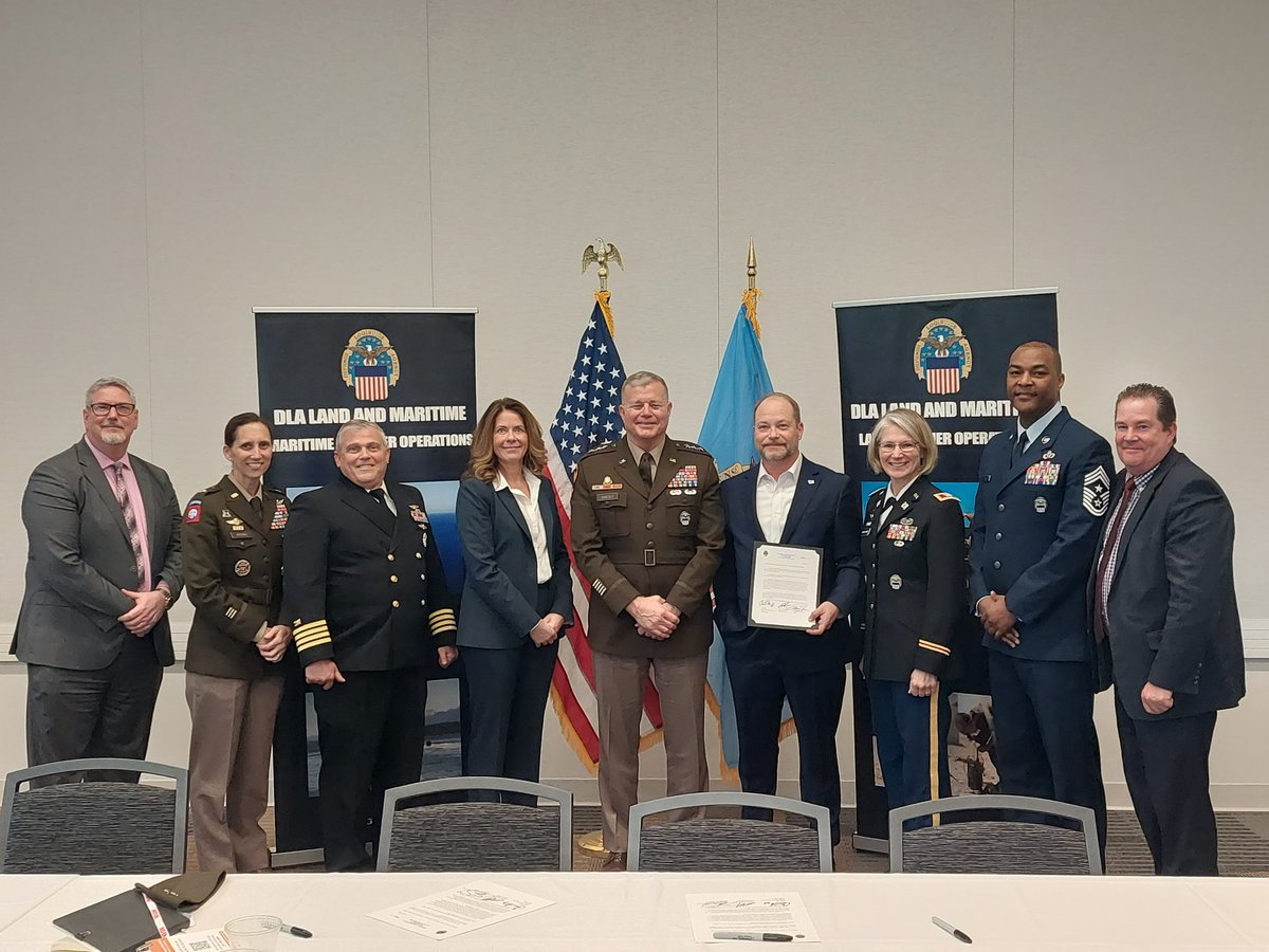 ASRC Federal and the @DLAMIL recently signed a Land and Maritime Supply Chain Alliance Charter aimed at strengthening supply chain support to our Nation’s warfighters. Click to learn more: bit.ly/44yB2hh #ASRCFederal #DLA #SupplyChain