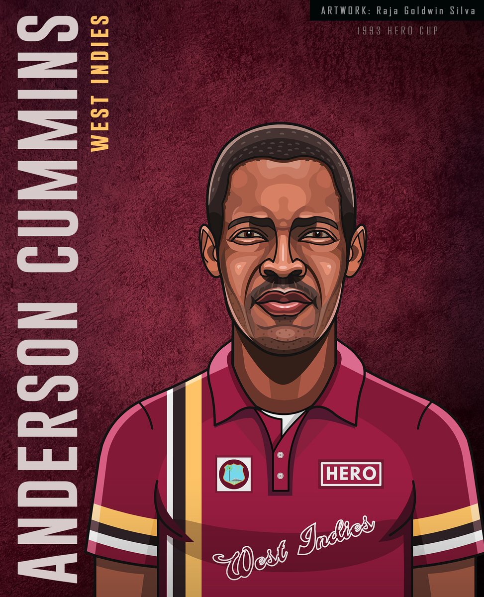 MAY 7: Wishing a Happy Birthday to former fast bowler Anderson Cummins who represented both the West Indies and Canada Cricket.
ARTWORK: @RajaGoldwin 🖌🎨
..
@ICC @windiescricket
@Windieslegends @wiplayers
@WSCupCricket @90sCricket
..
#AndersonCummins #Portrait #RajaGoldwinSilva