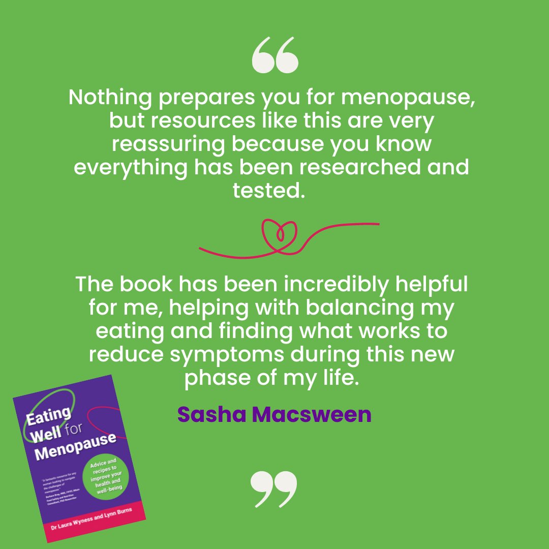 Have you read #EatingWellforMenopause yet? 📖 🌟We are thrilled its helping women understand what's going on in the body and how eating well can help manage symptoms and maintain health #Menopause #NewBook #MenopauseNutritionist @LynnBurnsRNutr