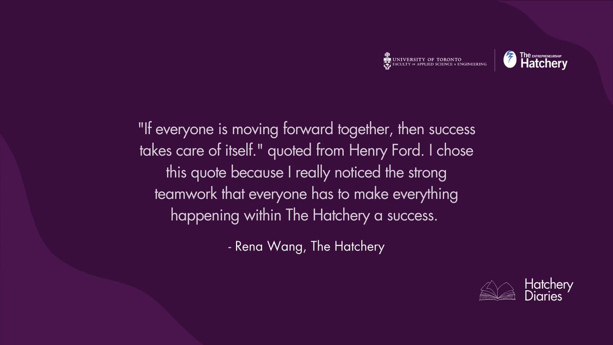 📖 HATCHERY DIARIES: RENA WANG Happy Tuesday! We resume our Hatchery Diaries Series with Rena Wang. Rena is an Administrative Assistant at The Hatchery. Check out the link in the bio to see how you can get involved! Have a fantastic week Blues 💙
