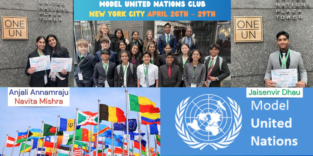 Williams MUN club attended the Global Classroom International Model UN Conference in New York City. They won 2 of the few awards presented this year!  Shout out to advisors: Monica Dutzar, Peyton Dunn, and Johnathan Droog! @DanteJones_HCPS @GCDC_ModelUN @VanAyresHCPS @SDHCMagnet