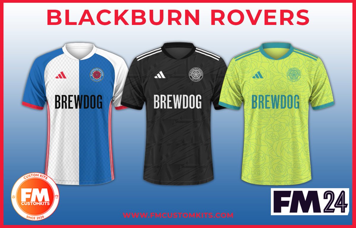 New request delivered ✅ @Rovers 🌹⬜️🟦 Asked via our website 🖥️ Can you see #Rovers going to @adidasfootball in the near future? 👕 If you need any bespoke kits for your #FootballManager save send us a request via our website fmcustomkits.com 🖥️ #FM24