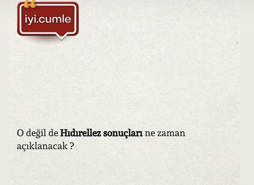 O kadar tantana eee sonuçlar ne zaman🤭😂