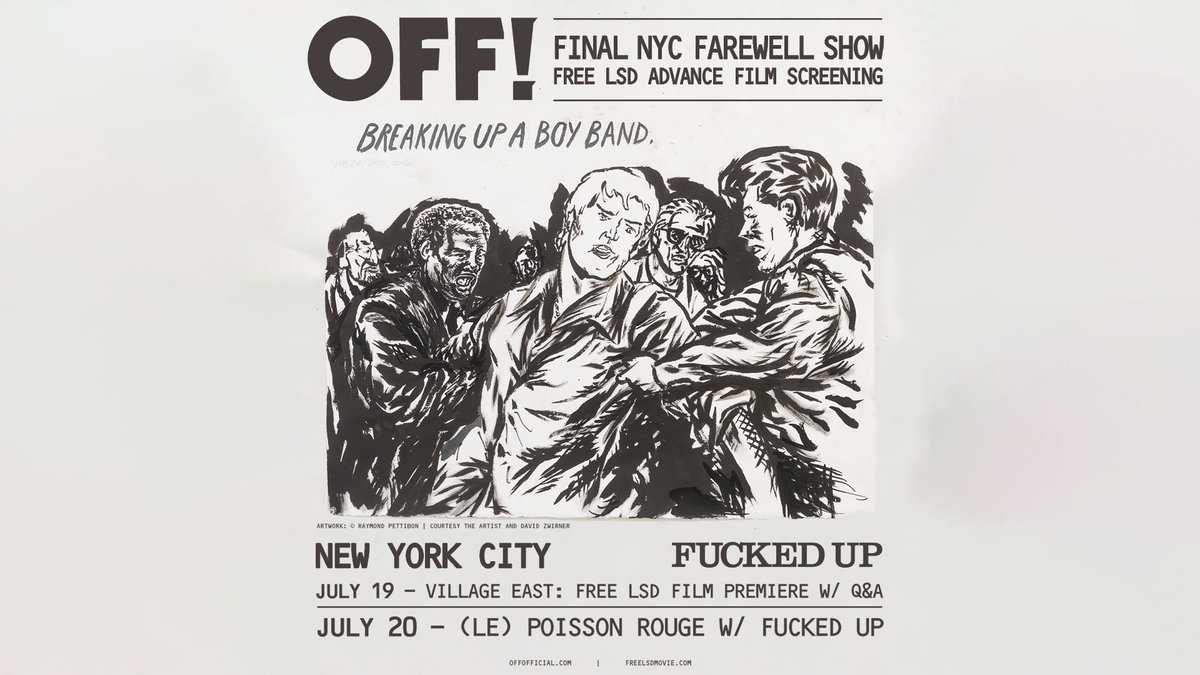 JUST ANNOUNCED ❗️ @OFFofficial goes out with a bang as the hardcore punk supergroup takes the LPR stage for one last NYC show this July with @FUCKEDUP ⚡️ Tickets are on sale now >>> link.dice.fm/Q4c1f1349914