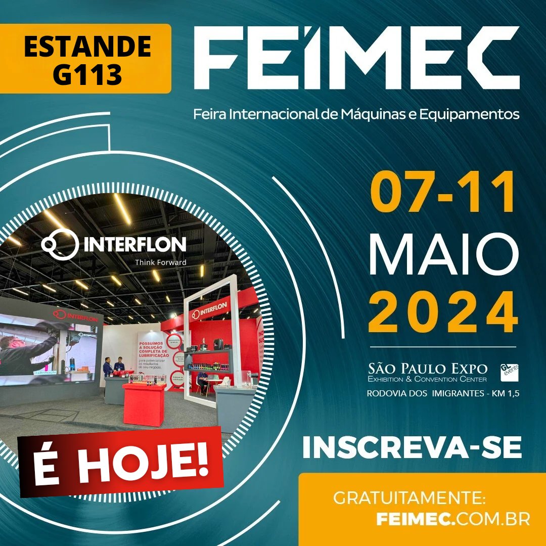 InterflonBrasil's tweet image. Visite nosso estande e conheça nossa SOLUÇÃO COMPLETA DE LUBRIFICAÇÃO criada sob medida para a sua indústria.
🗓️ 07 a 11 de maio
⏰️ 10h às 19h (Terça a Sexta)
09h às 17h (Sábado)
📍Pavilhão São Paulo EXPO na Rodovia dos Imigrantes, km 1,5.
#interflonbrasil #feimec2024