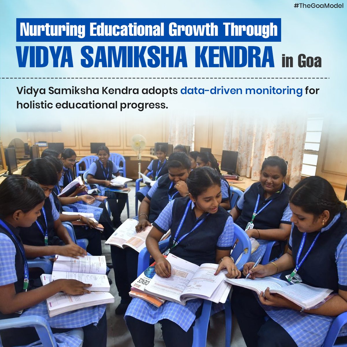 Vidya Samiksha Kendra in Goa leads the way in driving educational excellence through data-driven monitoring, fostering a culture of ongoing development and growth in education. #EducationalExcellence #GoaEducation #TheGoaModel