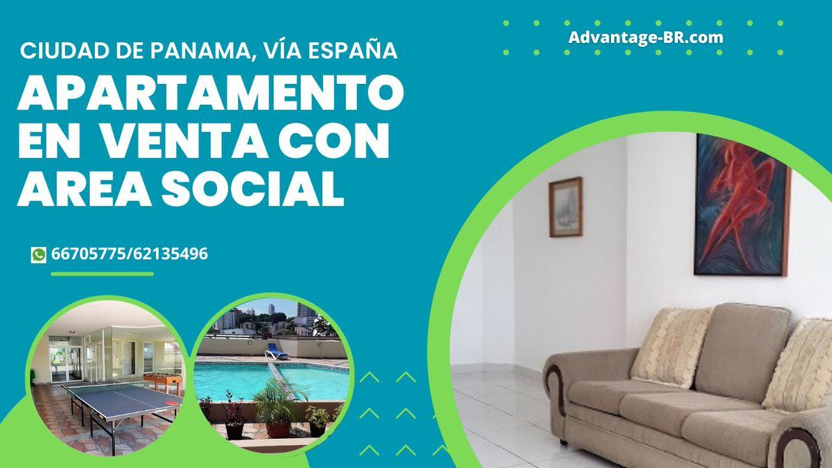 Vive en #BellaVista, #CiudadDePanamá, cerca de paradas de transporte, clínicas, farmacias, restaurantes, estación de combustible y colegios bilingües. El apartamento ofrece amplias áreas sociales con piscina, sala de eventos, parrillada y más. +Info: buff.ly/3UMKAlq