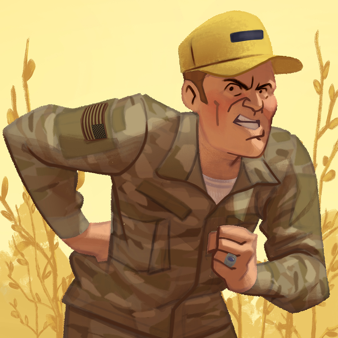 Falcons: The U.S. Air Force Academy Board Game from Trophy Point Games

kickstarter.com/projects/troph…

Here is the character art for the gold (yellow) player that I did. Had so much fun with this expression