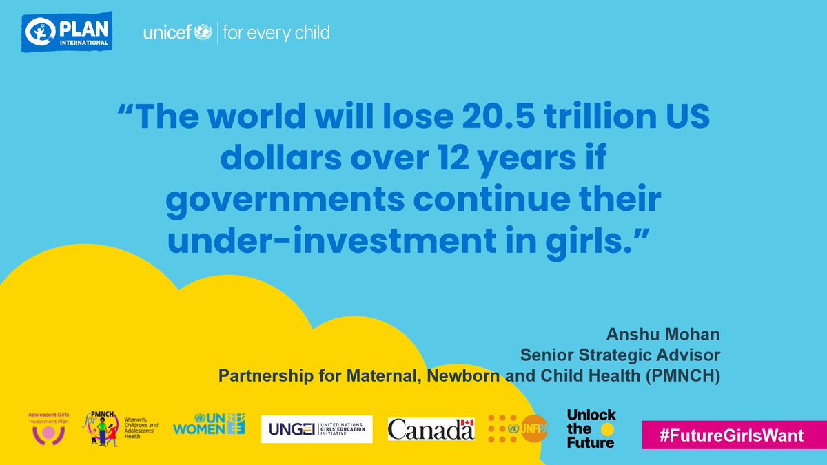 Anshu Mohan, Senior Strategic Advisor at @PMNCH, highlights the moral and economic necessity of investing in girls and young women and creating the #futuregirlswant.