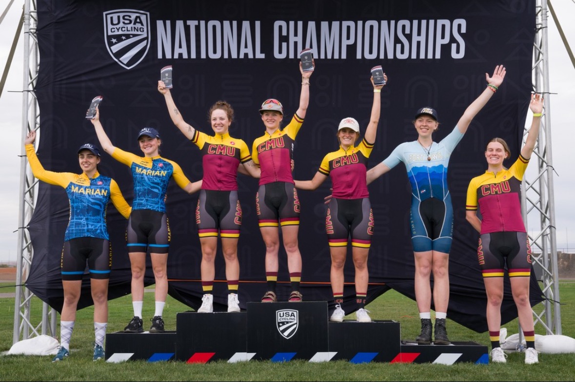 In addition to 🥉in the road race, 🥉in the TTT, and 🥈in the team omnium, Kylie (Kyle) Small took one more women's honor at the end of @usacycling collegiate road nationals: Women's Varsity All-American. Such an accomplishment. All of that serious training is paying dividends!