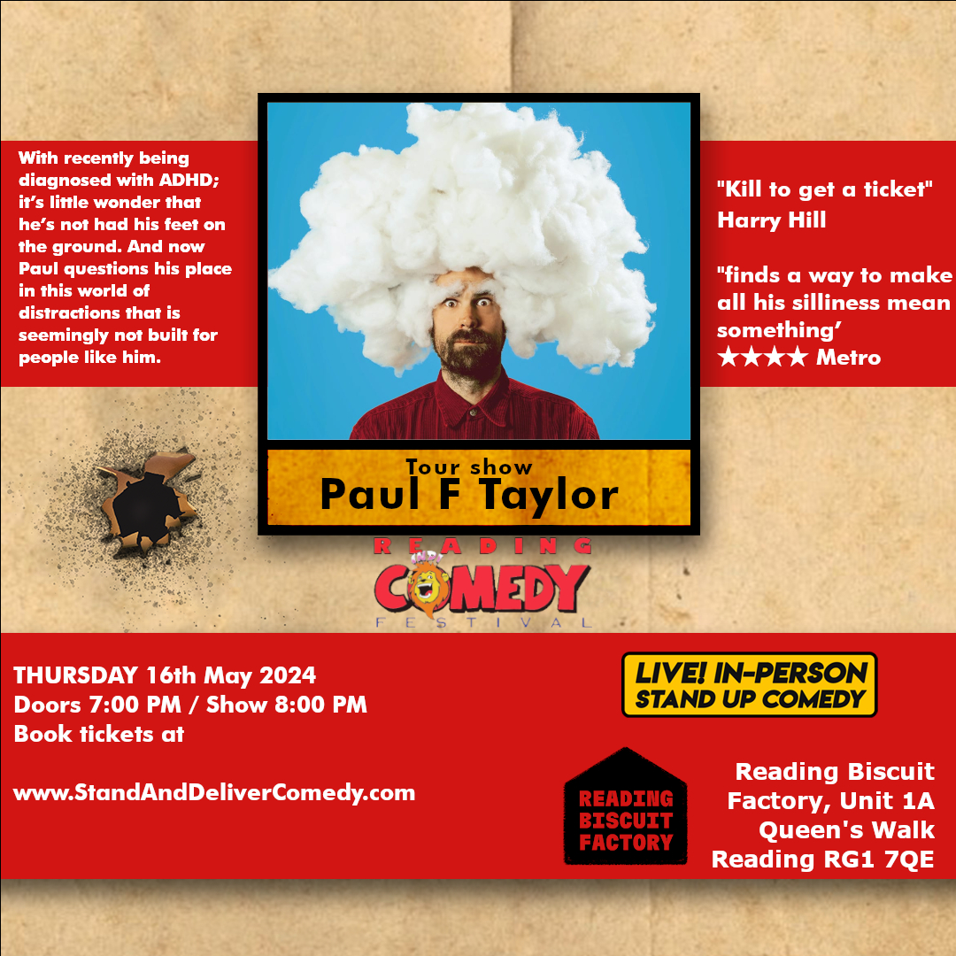 We are delighted to be hosting the first show of the 2024Reading Indi Comedy Fest 🎤😆    

Get ready for a night of laughter with @paulyftaylor at @Rdng_bsct_fctry

🎟️👉 jokepit.com/comedy-in/read…

 #ComedyNight #ADHD #Fatherhood #inrdg #rdguk @RDGWhatsOn