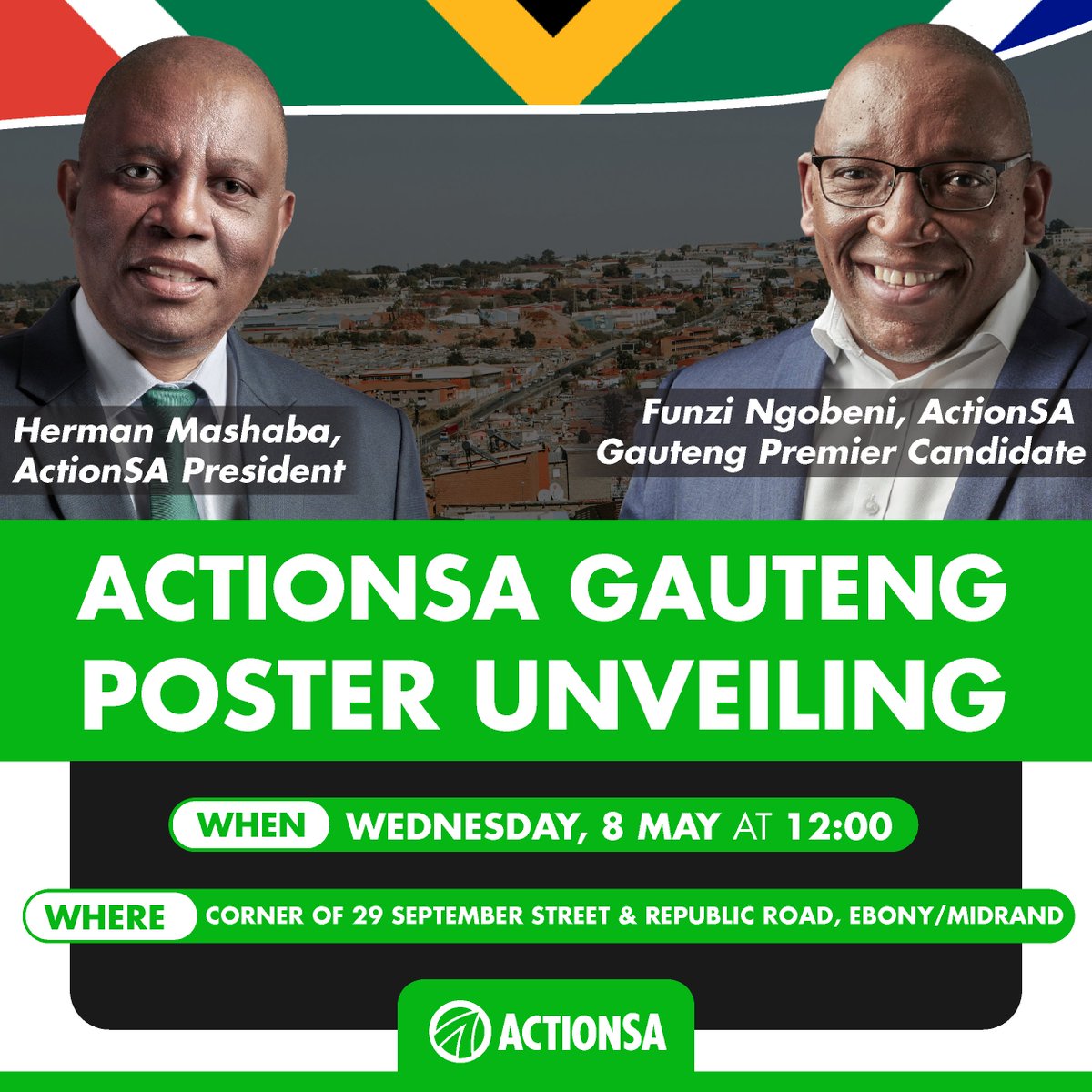 #ActionSA2024Project unfolding in Gauteng Province tomorrow.