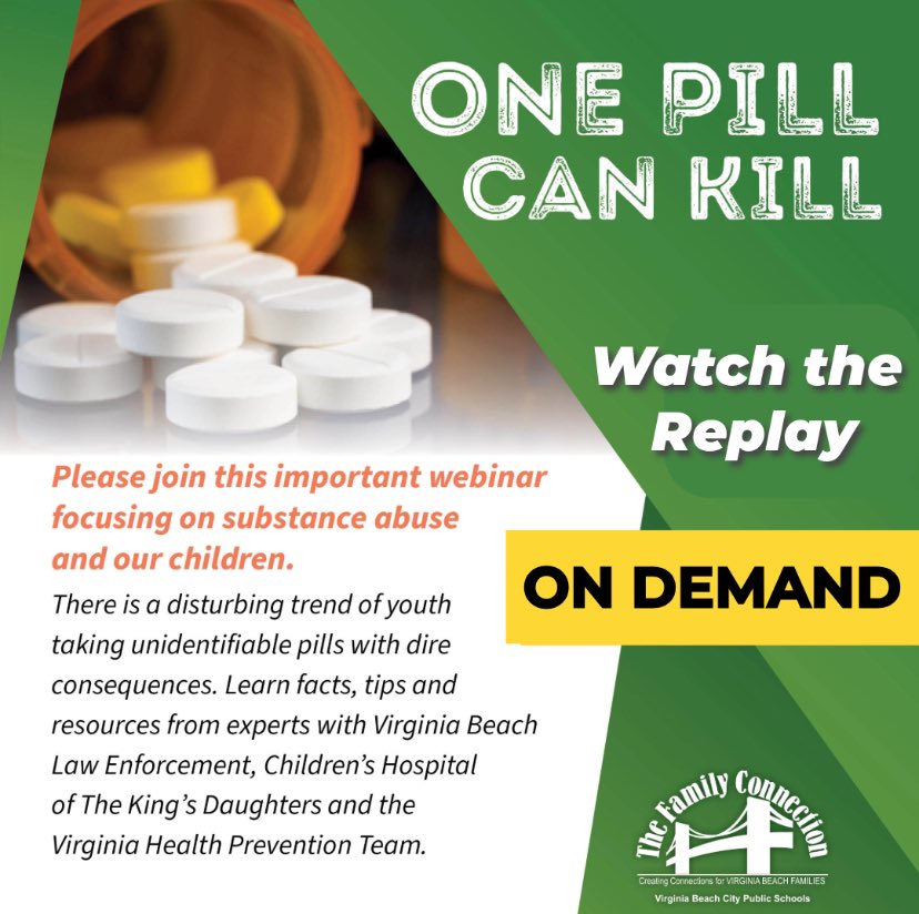 🚨 May 7, is observed as National Fentanyl Awareness Day in Virginia. 

Let’s unite to highlight the importance of awareness and education in the fight against substance abuse. Resources like the One Pill Can Kill webinar can empower us with knowledge and tools for prevention.