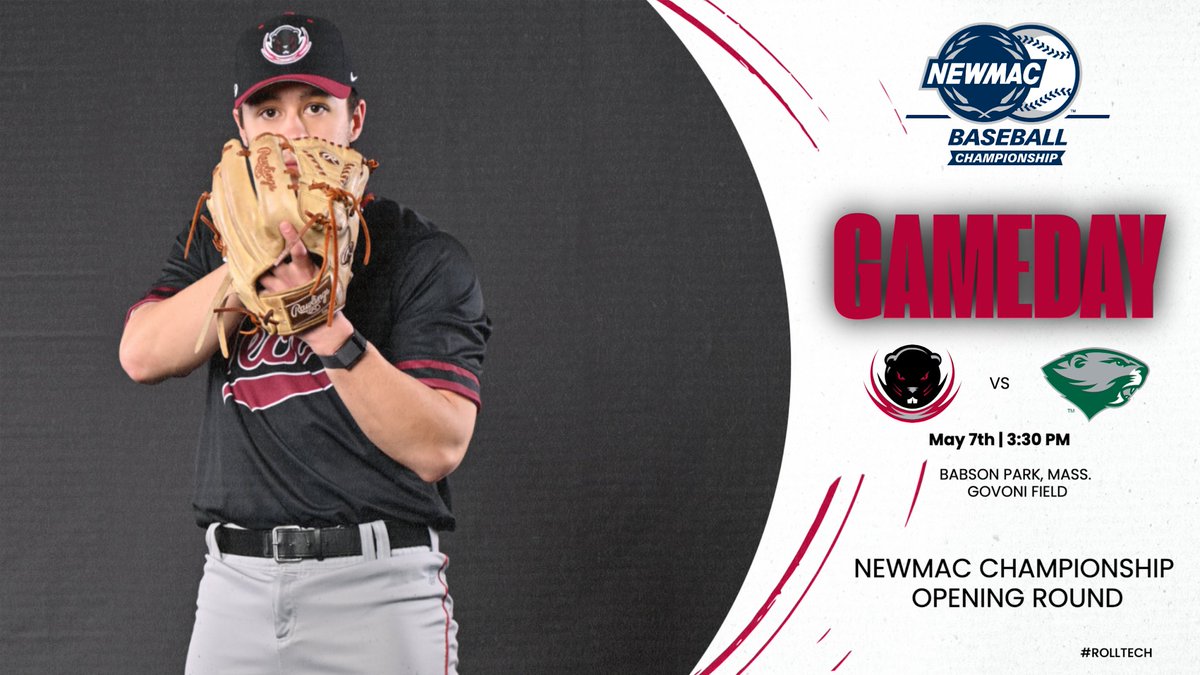 MIT Athletics (@mitathletics) on Twitter photo The NEWMAC Tournament begins today as <a href="/MIT_Baseball/">MIT Baseball</a> heads to Babson for a single-elimination game at 3:30 p.m.! #RollTech
Links: tinyurl.com/5n8x7etp The NEWMAC Tournament begins today as <a href="/MIT_Baseball/">MIT Baseball</a> heads to Babson for a single-elimination game at 3:30 p.m.! #RollTech
Links: tinyurl.com/5n8x7etp