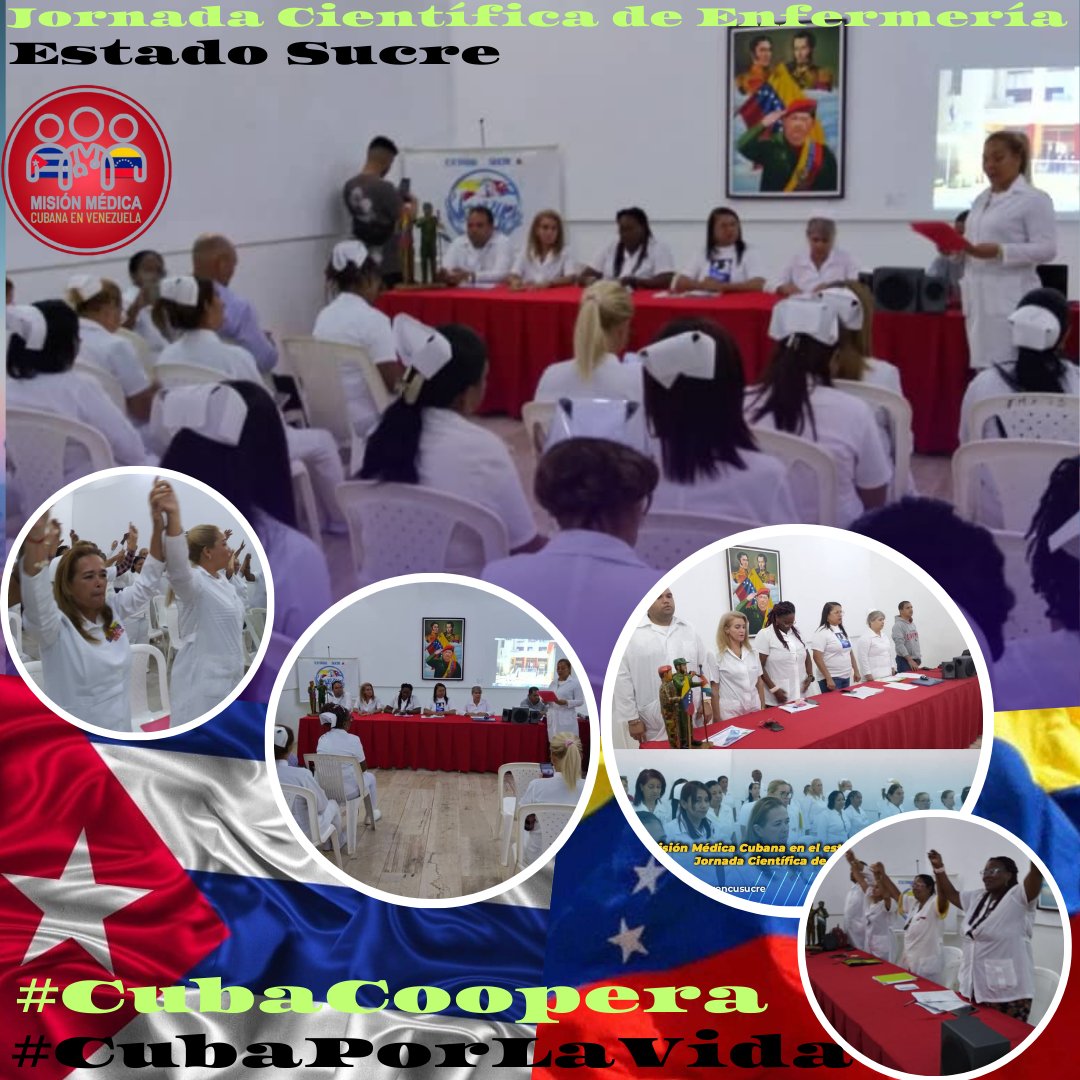 Jornada Científica de Enfermería en los 18 CDI del Estado #Sucre. #CubaPorLaVida ⚡️⚡️ #CubaCoopera @cubacooperaven ⚡️⚡