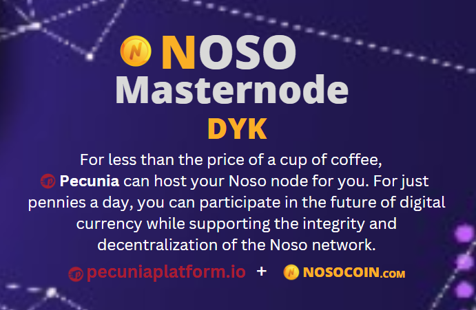 DYK? For less than the price of a cup of coffee, you can have your #masternode hosted for you. With just pennies a day, you can participate in the future of digital currency while supporting the integrity and #decentralization of the #Noso network #Btc #LTC  #DASH #PIVX #PecuniaP