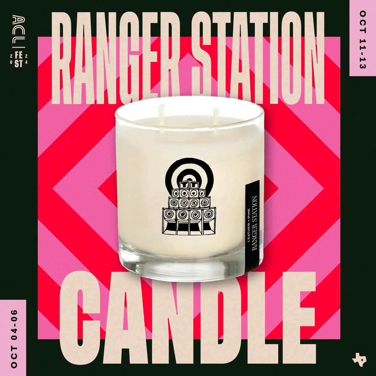 Add your 2024 poster and a Leather + Pine ACL Fest Edition Ranger Station candle to your order when tickets go on sale today at 12pm CT! aclfest.com