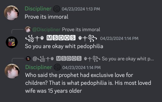 'it's not pedophilia because he also married a grandmother'