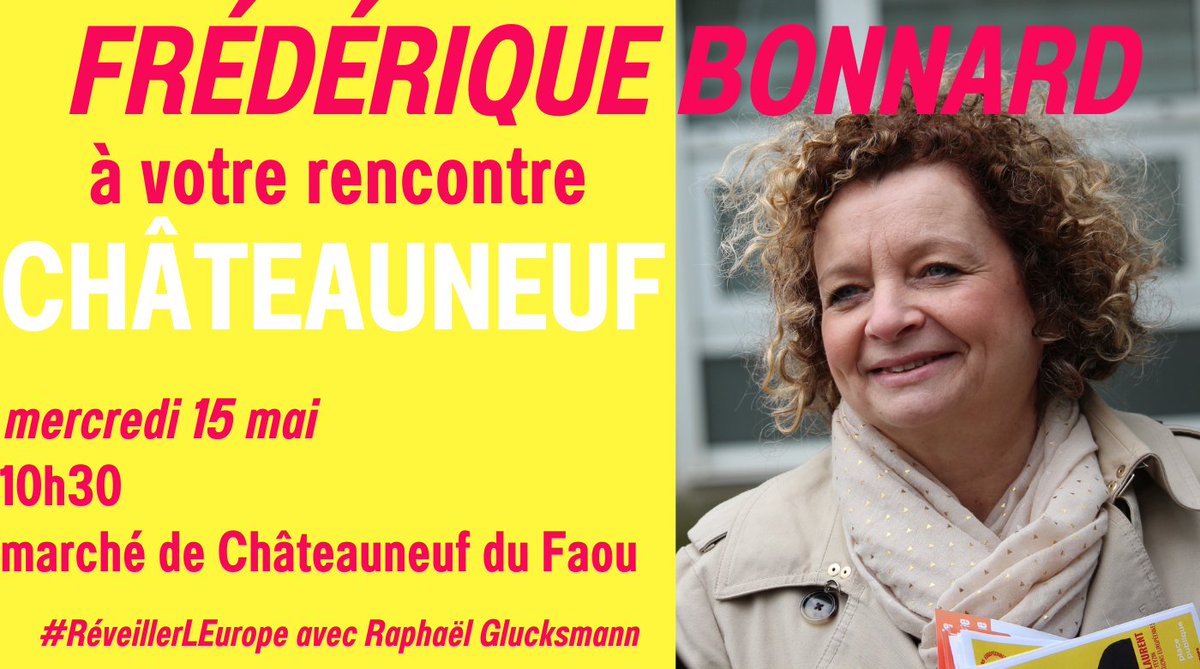 🇪🇺🌹Mercredi, Frédérique Bonnard ira à votre rencontre au marché de #ChâteauneufDuFaou #ReveillerLEurope
