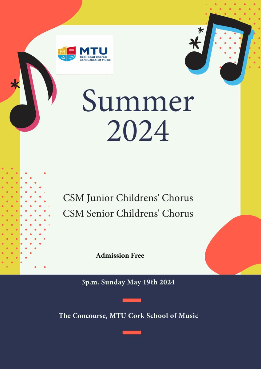 Announcing! A family friendly concert on Sunday May 19th at 3pm featuring our Childrens' Choruses. Come along to see the wonderful work of our Junior and Senior Childrens' Choruses.