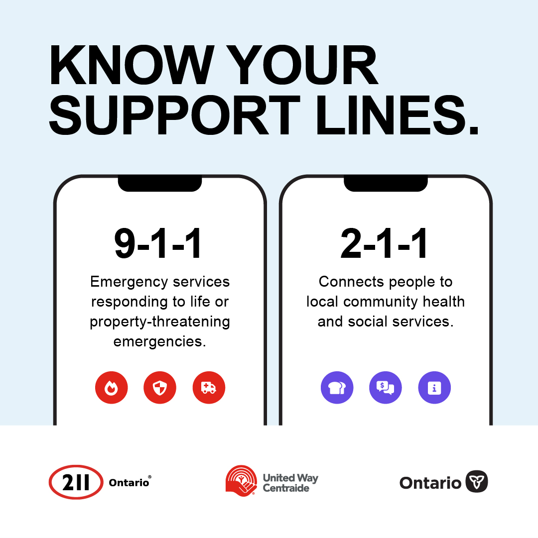 For over 25 years, Emergency Preparedness Week has helped Ontarians stay
safe by knowing who to call when they need critical supports. For
#EPWeek2024, learn the ins and outs of #EmergencyPlanning and what call to
make when you need support. #EPWeek2024