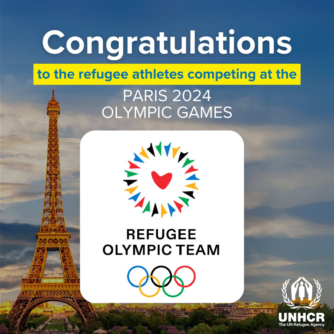 Congratulations to all the inspiring athletes who made the @‌RefugeesOlympic Team. We're especially proud to have cheered for Farida, Angelina, Perina & Tachlowini in Belgrade! You are an inspiration to millions of people #ForcedToFlee. #CheerForRefugees #RoadToParis2024