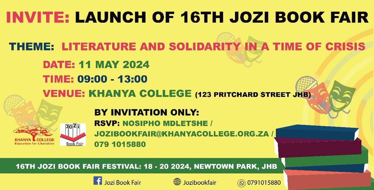 Invite: Launch of the 16th Jozi Book Fair