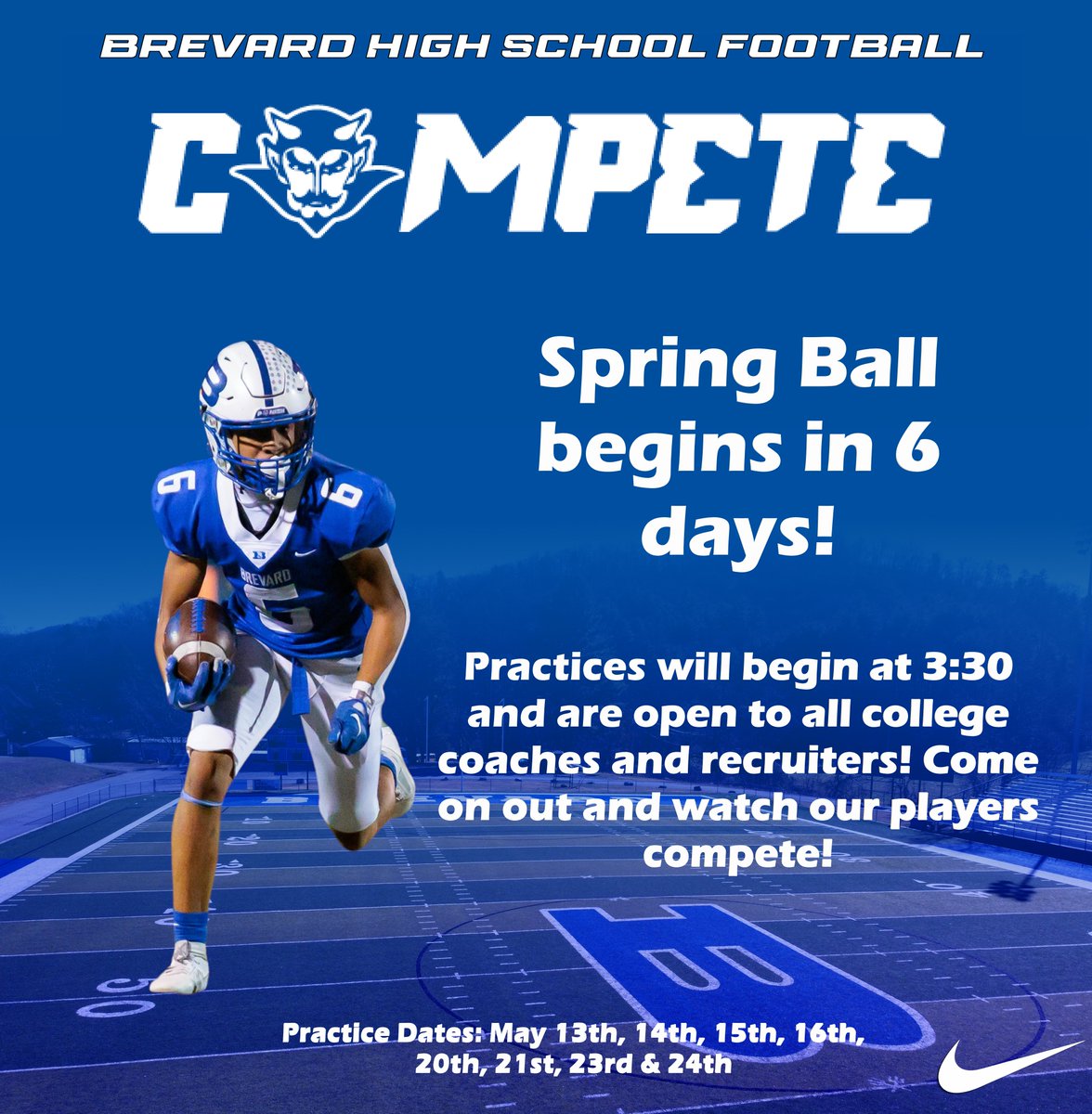 Our Spring Practice period is just 6 days away! Our players are eager to come out and compete as we prepare for the upcoming season! All Practices are open to all college coaches! Please message us if you have any questions!
