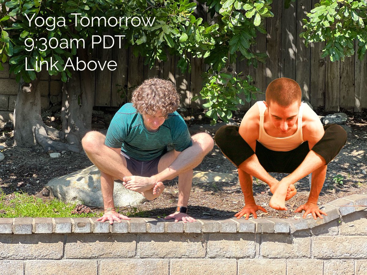 Just hanging out and practicing Yoga with my younger self. Won’t you join us? Tomorrow 9:30am PDT. 
🔺
eventbrite.com/e/trevors-zoom…
🔺
#streamingyoga #onlineyoga #yogateacher #yogaclass #donationyoga #mixedlevelyoga #bhujapidasana