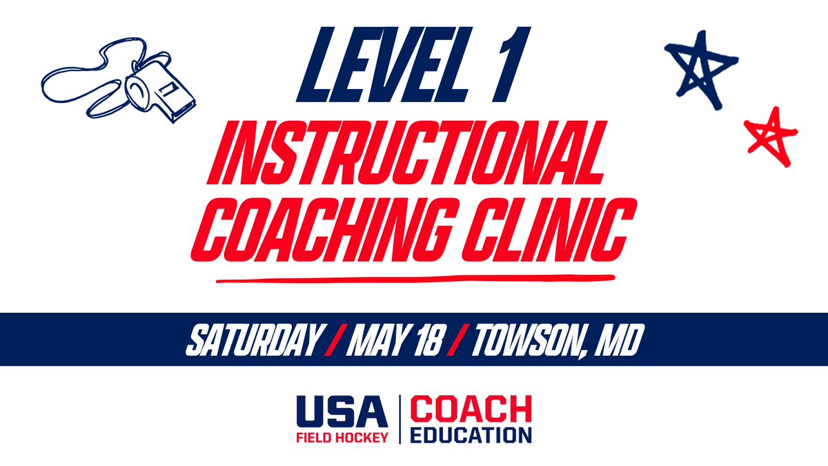 Get your Level 1 Coaching Certification from USA Field Hockey's coach education program! When: Saturday, May 18 Where: Townson, Md. Coach Educator: @Katie_Gerz Register ➡️ bit.ly/3DpC6a9