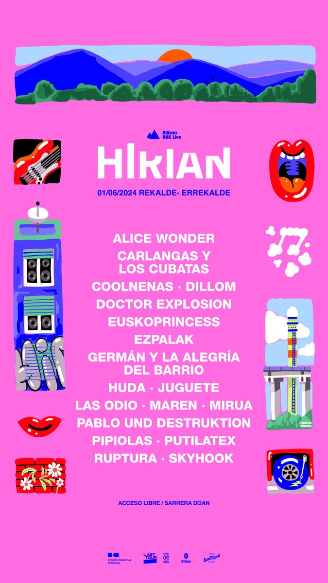 El sábado 1 de junio será el aperitivo del @bilbaobbklive en #Bilbao en el denominado #Hirian. Será en #Rekalde con propuestas musicales como las de @itsAliceWonder_, @maren_oficial, @lasodiomazo o @ezpalak entre otros.
@lasttourint/@bilbao_udala 
lc.cx/Tetm9X