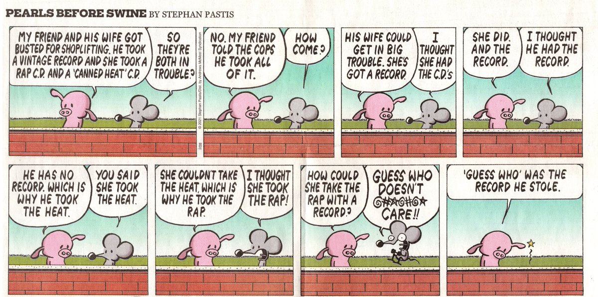 A #goodmorning #laugh for you. 🤣
@PearlsComics @stephanpastis #GuessWho #Comics