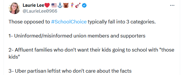 Did Laurie Lee really just say that *opponents* of #vouchers are from 'affluent families who don't want their kids going to school with 'those kids''?? When the #vouchers scam is built around that very idea? #Arkansas #arpx